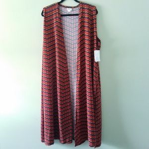 LuLaRoe | Joy Vest NWT XL 🧡❤💙 colorful geometric